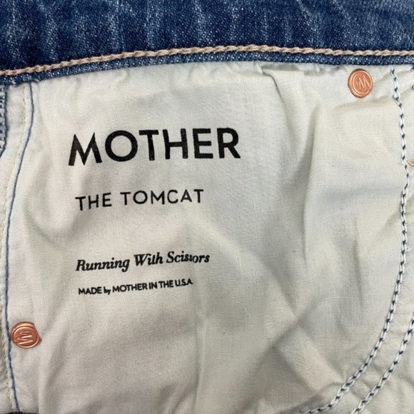 MOTHER Superior The Tomcat High Rise Straight Leg Jeans Running With Scissors - Picture 10 of 15